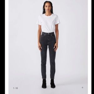 EUC SLVRLAKE Beatnik High Rise Jeans Black Smoke Size 26